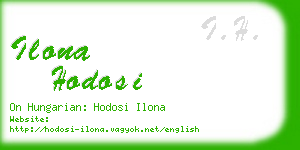 ilona hodosi business card